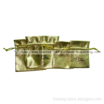 Metallic Gold Drawstring Pouch